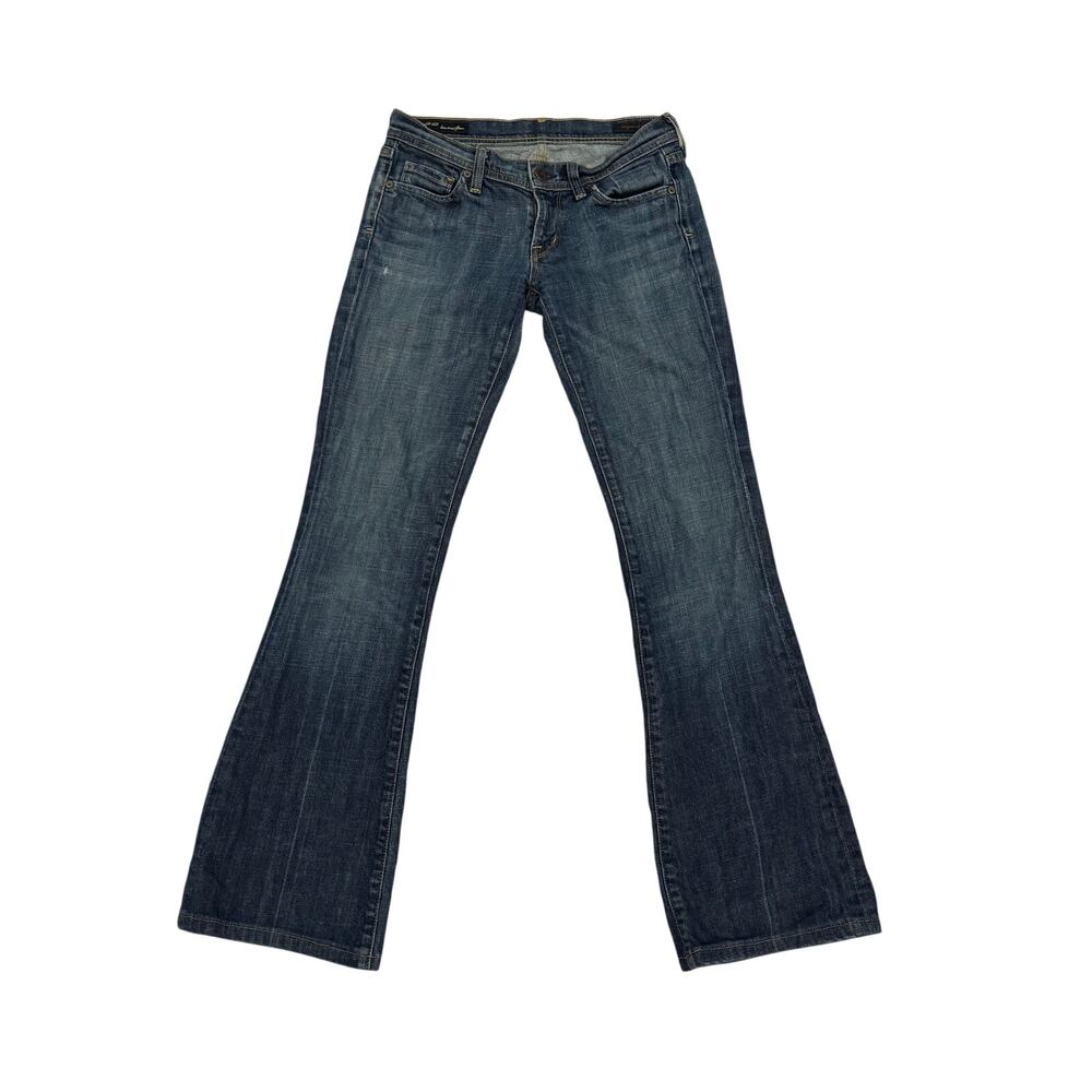 Citizens of Humanity Ingrid Low Waist Flare Jeans Dark Wash Stretch Size 26 - Picture 2 of 11